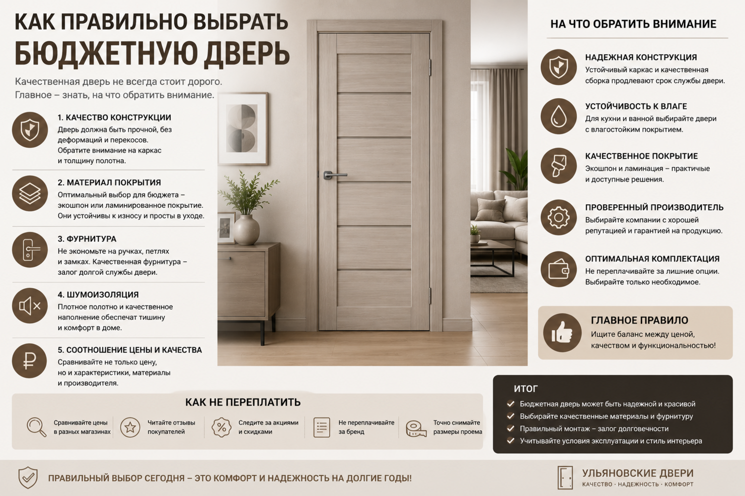 Как правильно выбрать бюджетную дверь