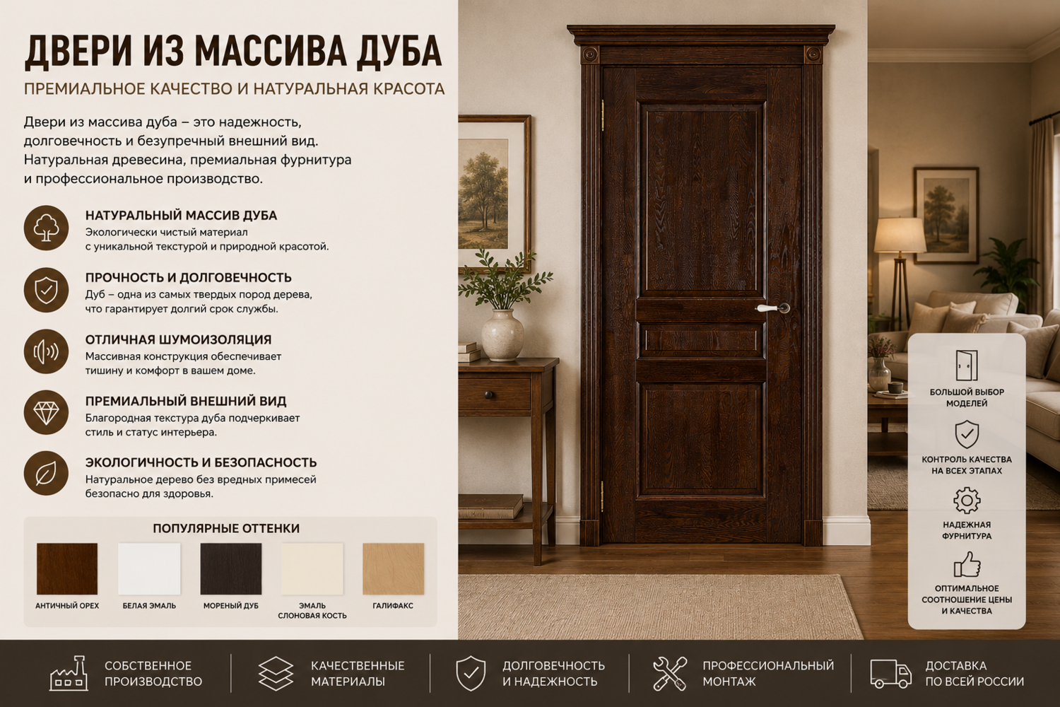 Двери из массива дуба – премиальное качество и натуральная красота Двери из массива дуба – премиальное качество и натуральная красота