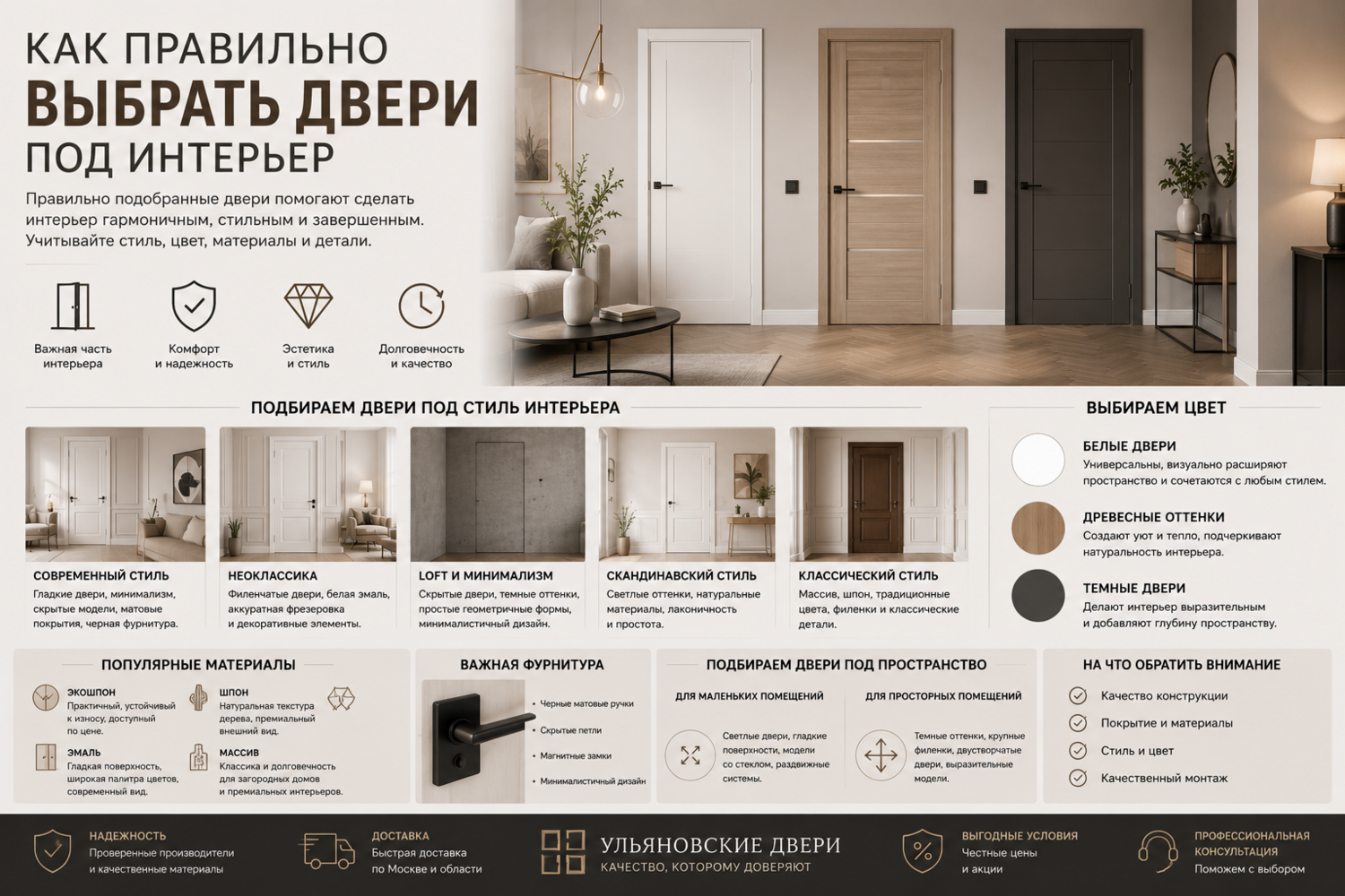 Как правильно выбрать двери под интерьер