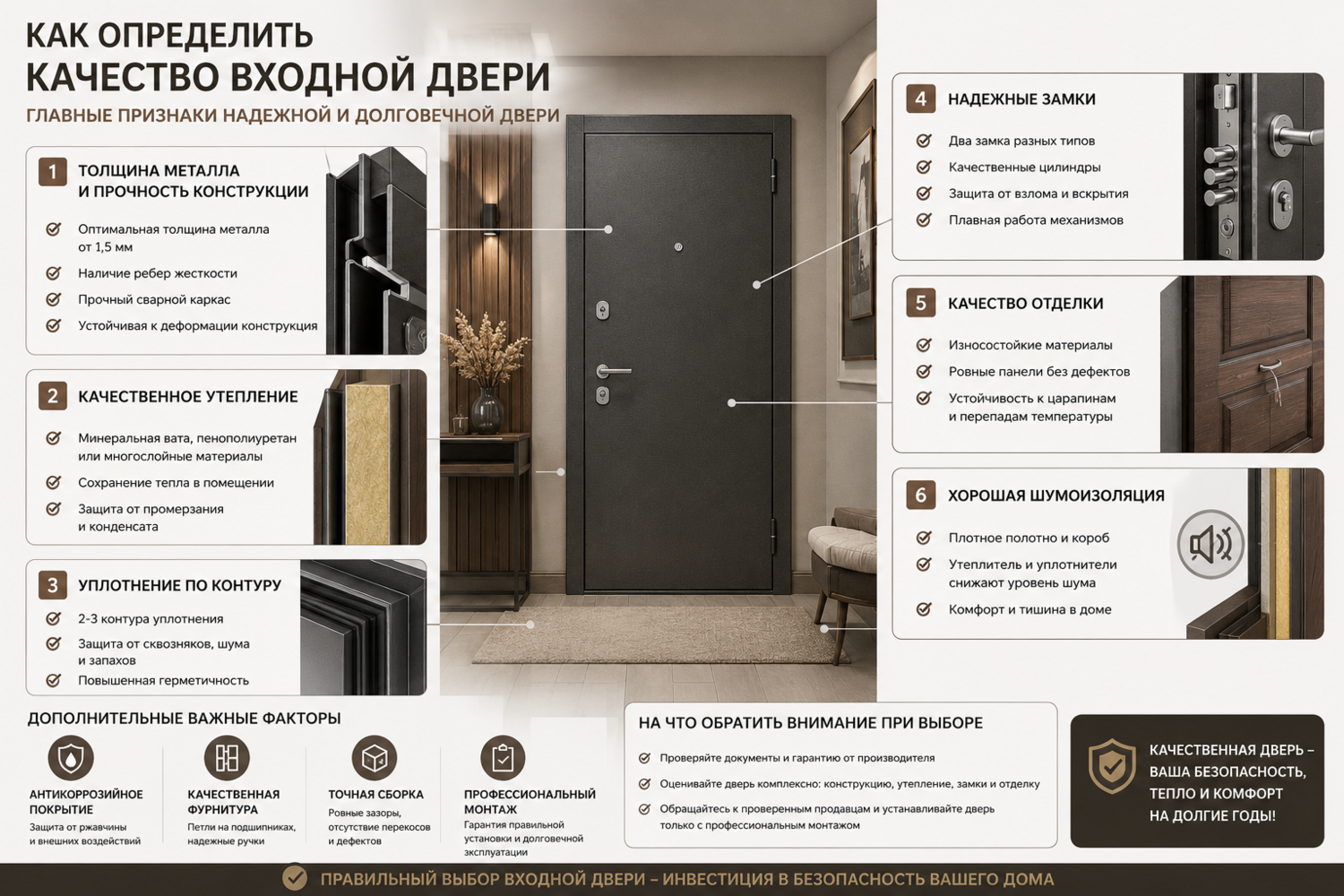 Как определить качество входной двери