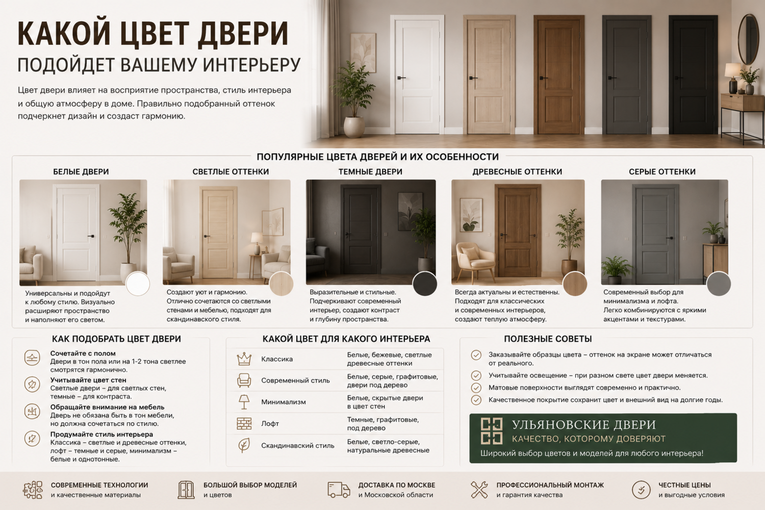 Какой цвет двери подойдет вашему интерьеру