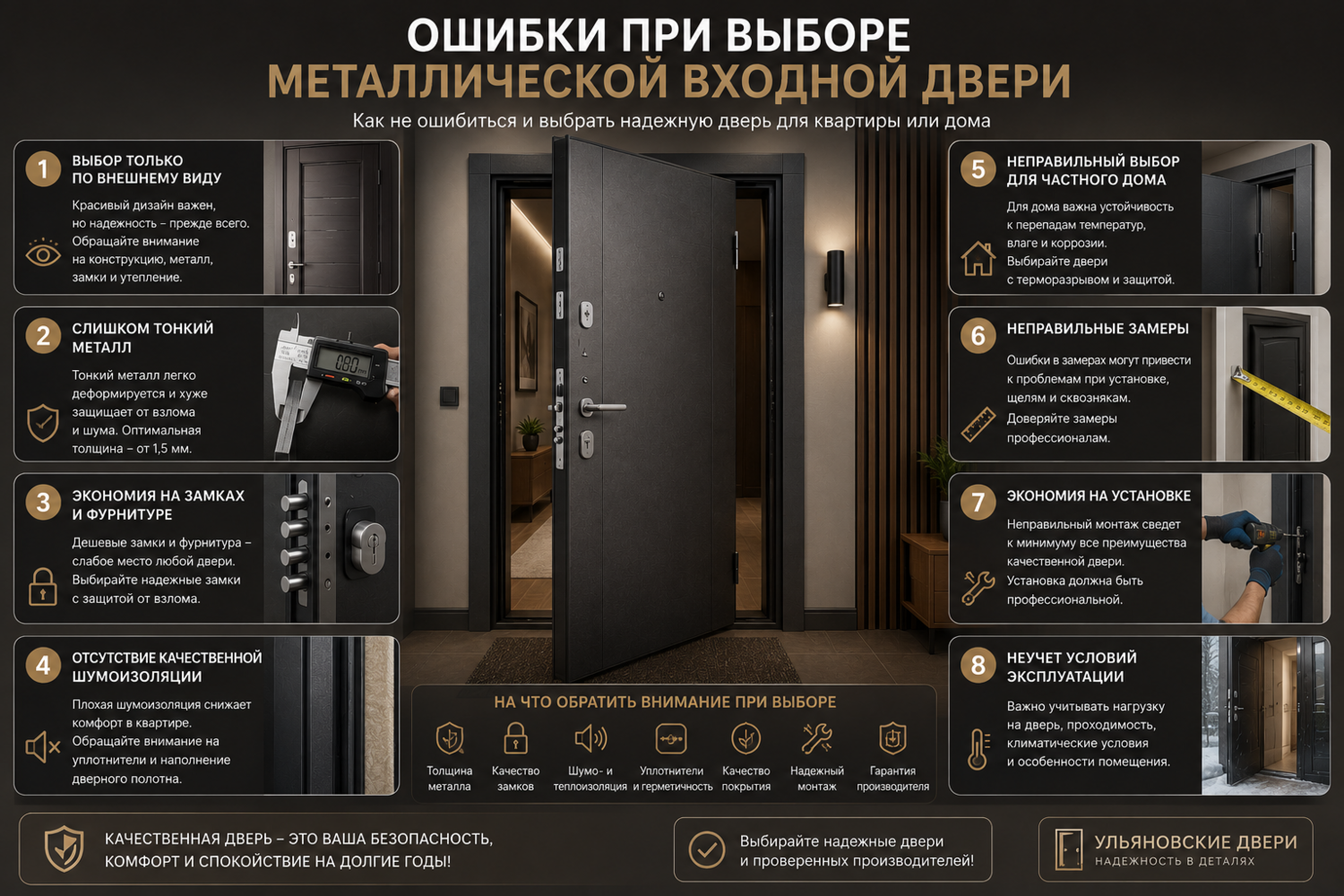 Ошибки при выборе металлической входной двери
