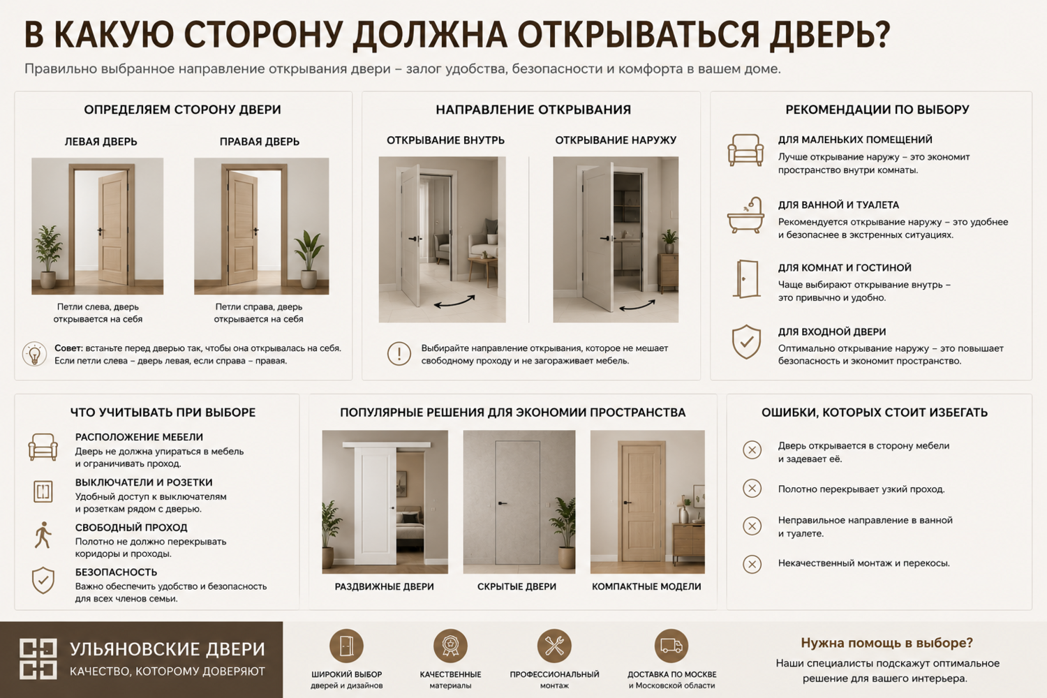В какую сторону должна открываться дверь