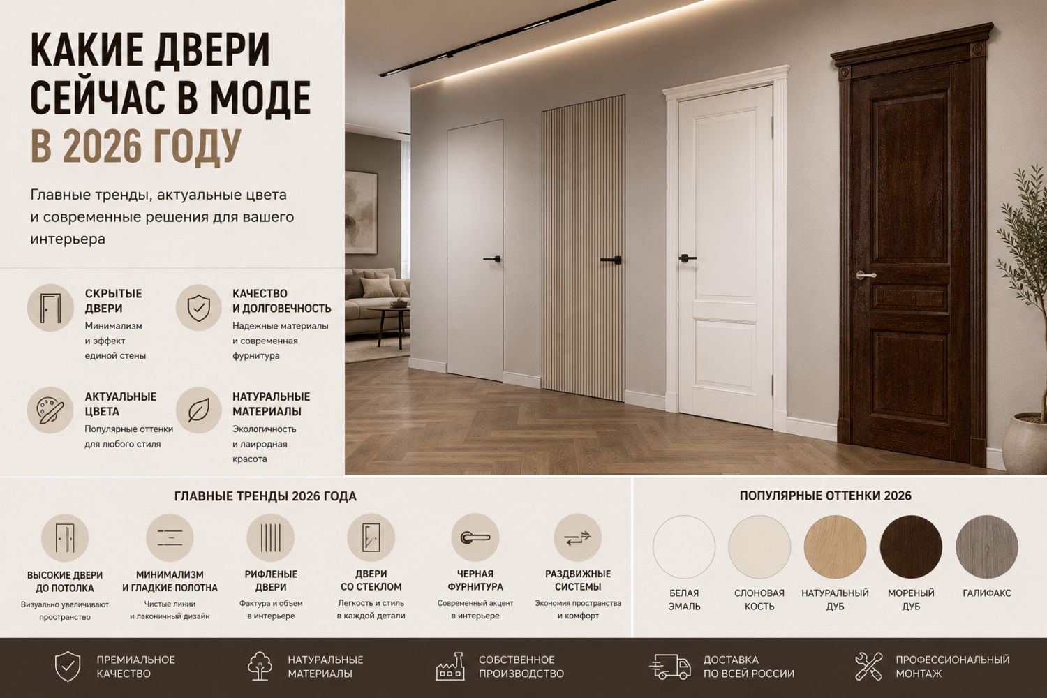 Какие двери сейчас в моде в 2026 году Какие двери сейчас в моде в 2026 году
