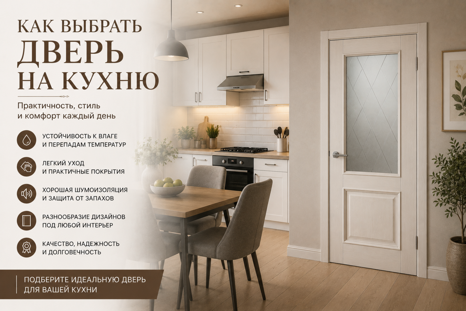 Как выбрать дверь на кухню – советы специалистов