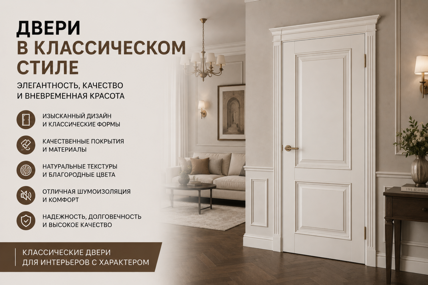 Двери в классическом стиле в Москве и Московской области