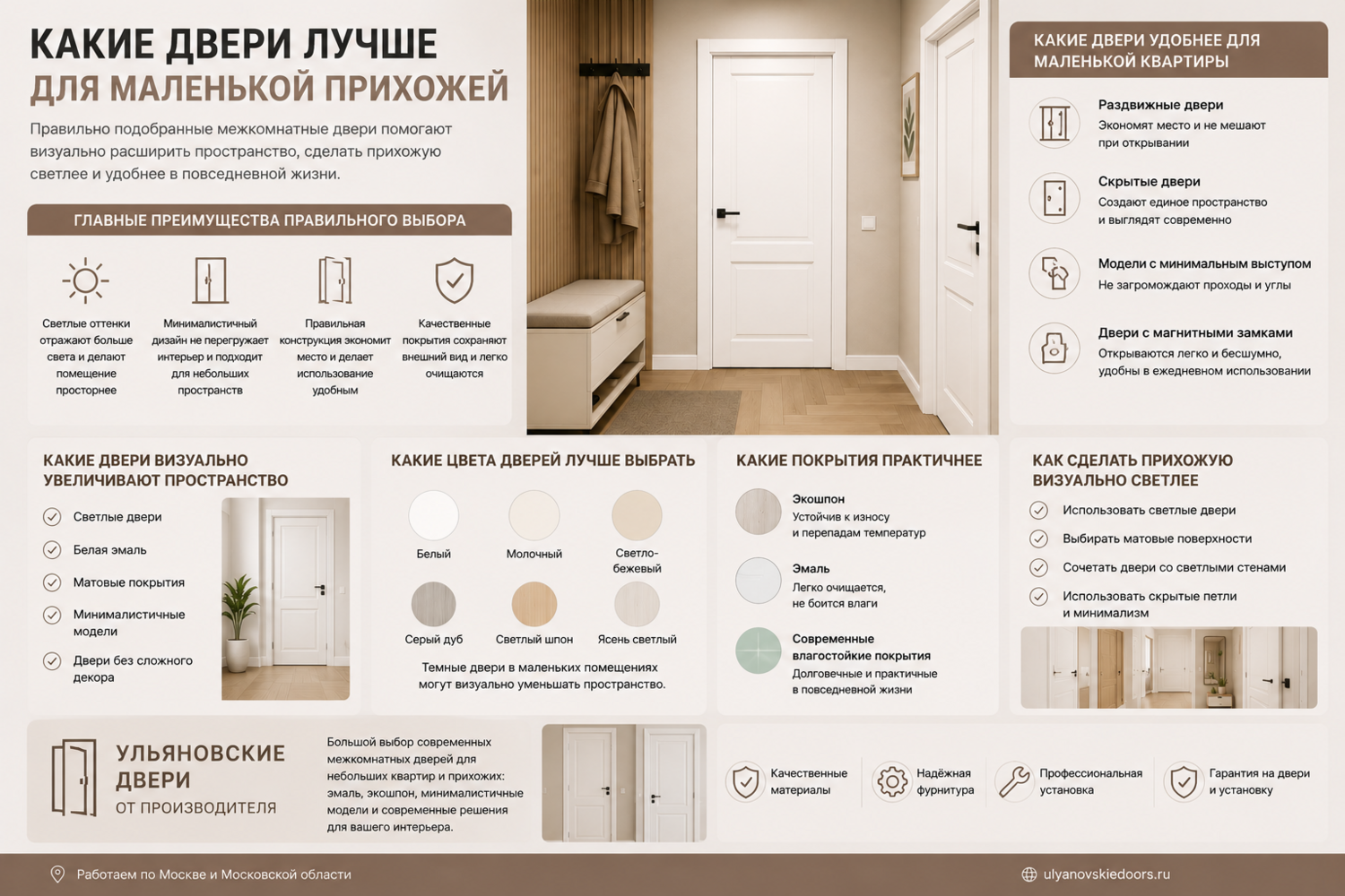 Какие двери лучше для маленькой прихожей Какие двери лучше для маленькой прихожей