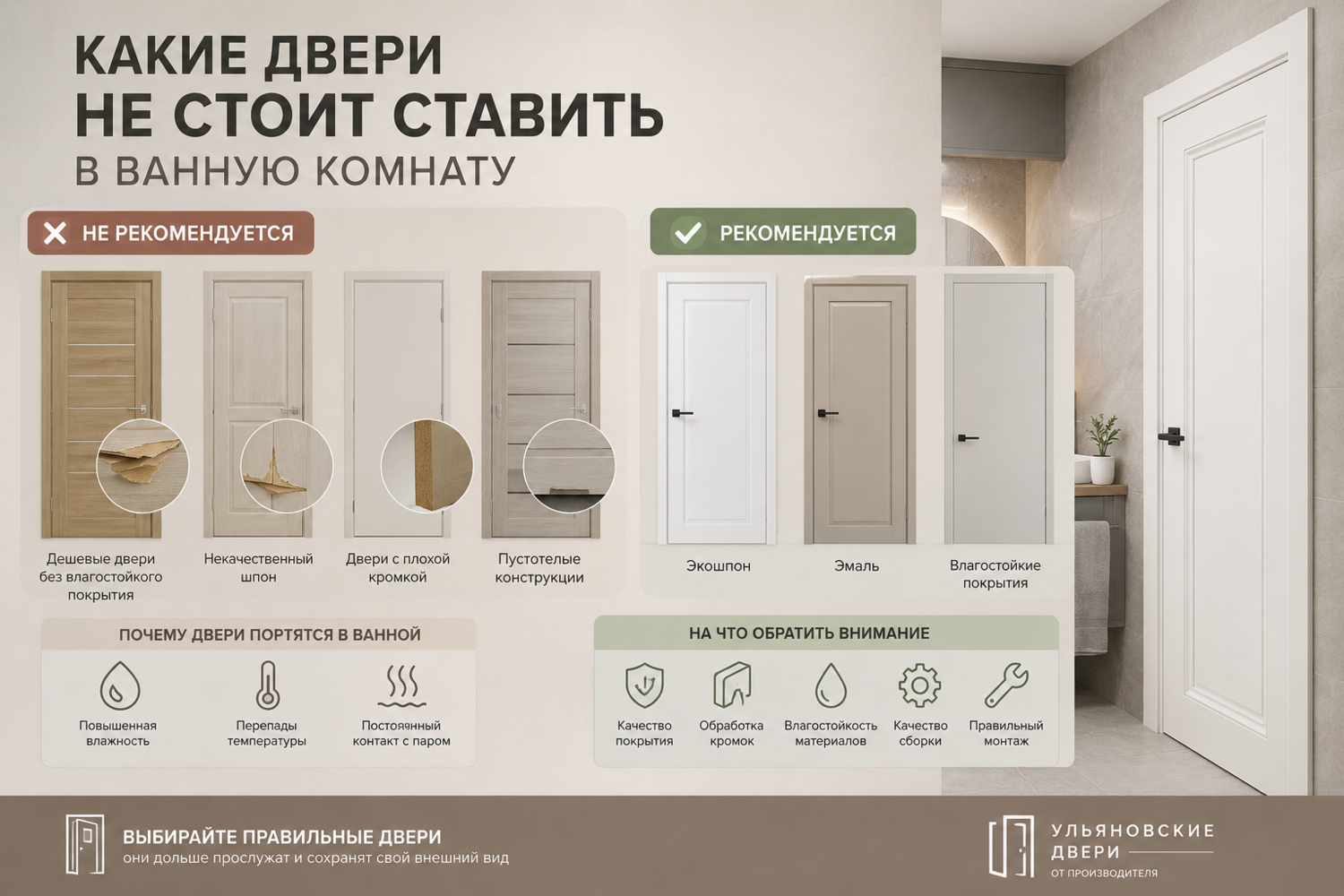 Какие двери лучше не ставить в ванную комнату Какие двери лучше не ставить в ванную комнату