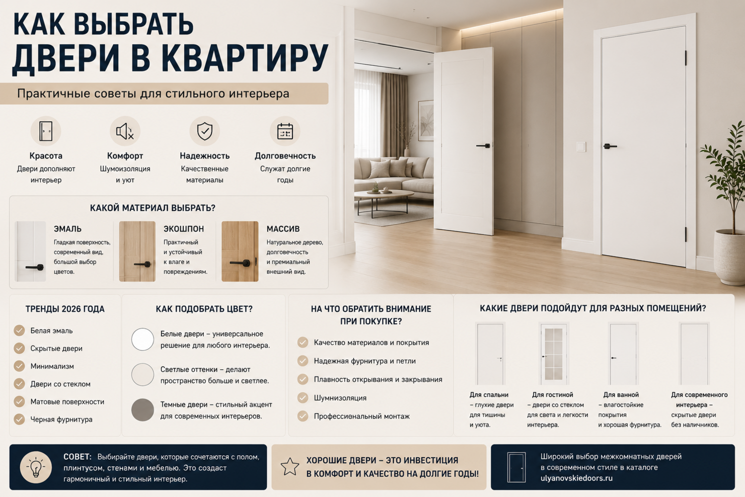 Как выбрать двери в квартиру