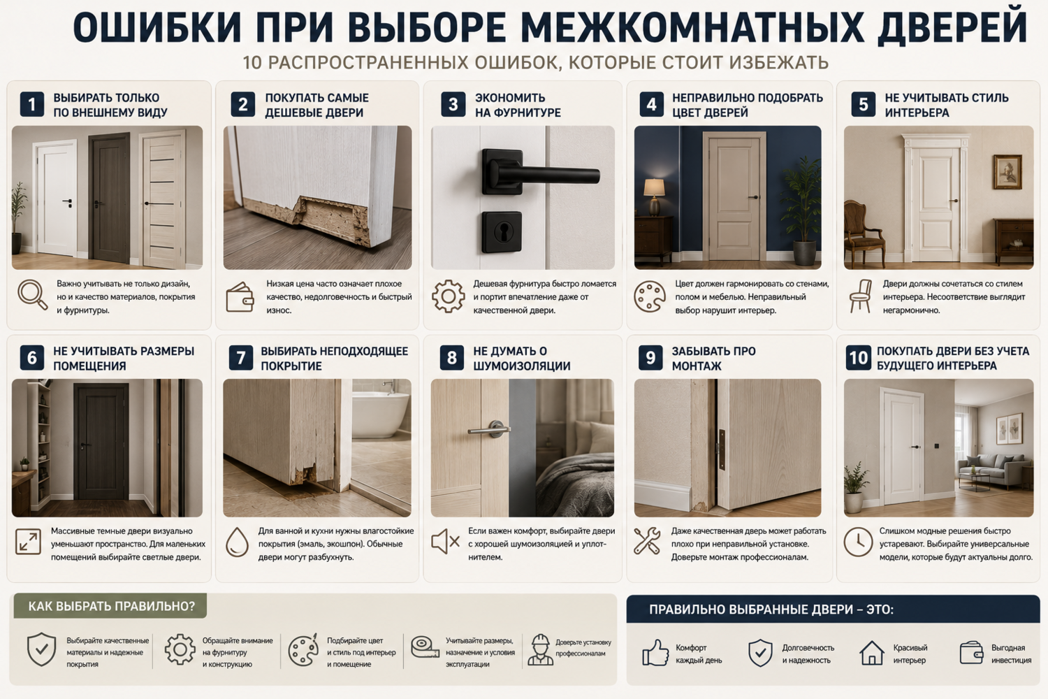 Ошибки при выборе межкомнатных дверей